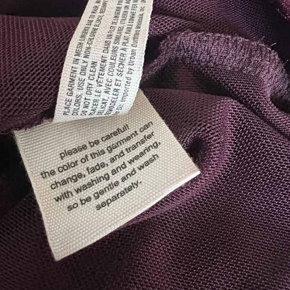 Free People Intimately Burnout Babe Purple Velvet Mini Dress - Picture 9 of 9
